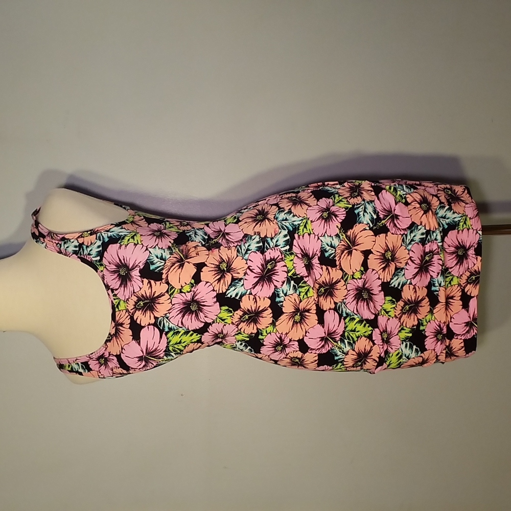PINK VICTORIA'S SECRET DRESS XS NEW BODYCON NEON FLORAL
